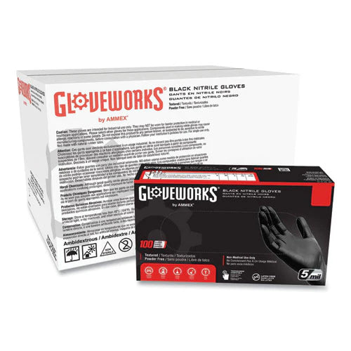 Black 6-Mil Nitrile Gloves