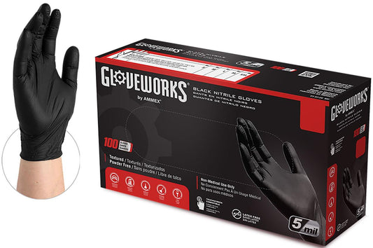 Black 6-Mil Nitrile Gloves